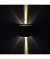 5W LED væglampe - IP65 udendørs, rund, sort, justerbar spredning, inkl. lyskilde