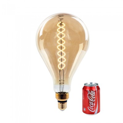 V-Tac 8W LED kæmpe globepære - Kultråd, Ø16 cm, dæmpbar, ekstra varm hvid, 2000K, E27 - Dæmpbar : Dæmpbar, Kulør : Ekstra varm