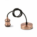 Restsalg: V-Tac designer lampefatning - Rød Bronze, E27