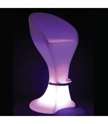 V-Tac RGB LED stol - Genopladelig, med fjernbetjening, 50x110x56 cm