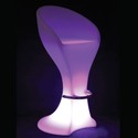 V-Tac RGB LED stol - Genopladelig, med fjernbetjening, 50x110x56 cm