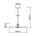 Outlet: V-Tac metal pendellampe - Mat gylden, E27