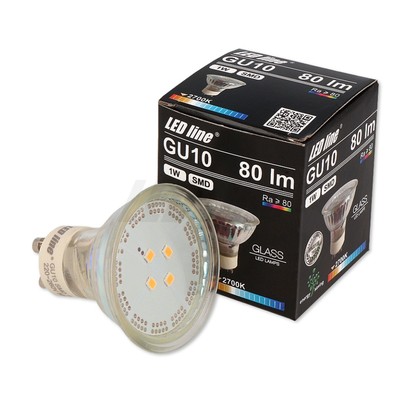 Grøn LED spot - 1W, 230V, GU10 - Dæmpbar : Ikke dæmpbar, Kulør : Grøn