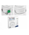 V-Tac 12W LED sensorlampe - Samsung LED chip, PIR sensor, IP20 indendørs, 230V, inkl. lyskilde