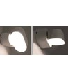 6W LED væglampe - IP65 udendørs, Oval, grå, roterbar 350 grader, inkl. lyskilde