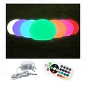 Outlet: V-Tac RGB LED halvkugle - Genopladelig, med fjernbetjening, Ø50 cm