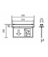 V-Tac loftmonteret/indbygget LED exit skilt - 2W, Samsung LED chip