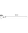 120cm 16W Kompakt armatur - Samsung LED chips