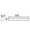 30cm 4W kompakt armatur - Samsung LED chips