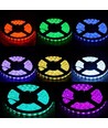 5m 7W pr. meter RGB LED strip - 24V DC, 60 LED pr. meter