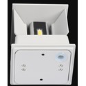 V-Tac 6W LED hvid væglampe - Rund, justerbar spredning, IP65 udendørs, 230V, inkl. lyskilde