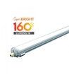 V-Tac vandtæt 24W komplet LED armatur - 120 cm, 160 lm/W, gennemfortrådet, IP65, 230V