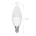 Outlet: Aigostar LED A5 C37 7W, E14 fatning - 3000K, Sæt af 5 stykker