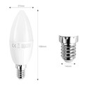 Outlet: Aigostar LED A5 C37 7W, E14 fatning - 3000K, Sæt af 5 stykker