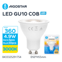 Outlet: LED A5 GU10 4.9W COB 3000K