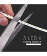 5m 4,8W/m RGB stænktæt LED strip - 12V DC, IP65, 30 LED pr. meter