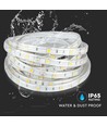 5m 4,8W/m RGB stænktæt LED strip - 12V DC, IP65, 30 LED pr. meter
