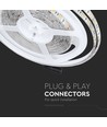 5m 11W/m stænktæt LED strip - 12V DC, IP65, 60 LED pr. meter