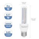 Outlet: LED B5 T3 2U 8W 3000K - HEWEC