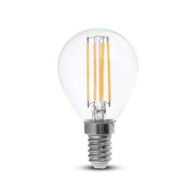 V-Tac 4W LED kronepære - Kultråd, P45, E14 - Dæmpbar : Ikke dæmpbar, Kulør : Neutral