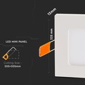 V-Tac 18W LED indbygningspanel - Hul: 20,5 x 20,5 cm, Mål:22,5 x 22,5 cm, 230V