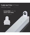 120cm T8 LED grundarmatur - Til 1x 120cm LED rør, IP20 indendørs