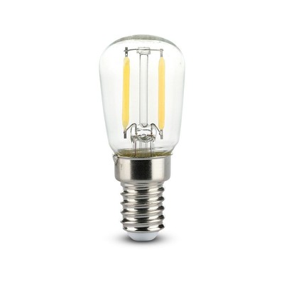 V-Tac 2W LED køleskabspære - Kultråd, ST26, E14 - Dæmpbar : Ikke dæmpbar, Kulør : Varm