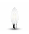 E14 4W LED kertepære - Kultråd, matteret glas