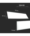V-Tac 120x30 LED panel - 29W, hvid kant, 120lm/W