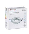 MR16 eller GU10 Downlight kit - Uden lyskilde, børstet aluminium, Hul: Ø7,5 cm, Mål: Ø9,1 cm