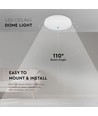 15W LED loftslampe - IP44, Ø20cm, Rund