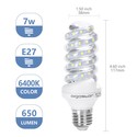 Outlet: LED B5 Spiral, 7W, E27, 3000K