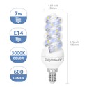 Outlet: LED Spiral B5, 7W, E14, 3000K