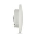 Restsalg: V-Tac 6W LED hvid væglampe - Rund, indirekte, IP65 udendørs, 230V, inkl. lyskilde