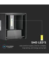 5W LED væglampe - IP65 udendørs, Firkantet, justerbar spredning, sort, inkl. lyskilde