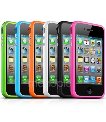 Iphone 5/5S Silikone bumper / cover, Metal knapper, flere farver, Farve: Grøn Billede af Iphone 5/5S Silikone bumper / cover, Metal knapper, flere farver, Farve: Grøn