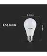 E27 6W LED pære - Med RF fjernbetjening, RGB