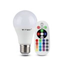V-Tac 6W RGB LED pære - Med RF fjernbetjening, E27