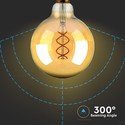 V-Tac 5W LED globepære - Kultråd, Ø12,5cm, ekstra varm hvid, E27