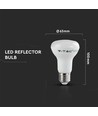 E27 8W LED spotpære - R63, Samsung LED chip