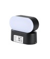 6W LED væglampe - IP65 udendørs, Oval, roterbar 350 grader, sort, inkl. lyskilde