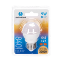 Outlet: LED A5 G45 - Stor Spredning - E27, 9W, 3000K