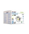 Outlet: V-Tac 10W LED indbygningsspot - Hul: Ø12 cm, Mål: Ø13.5 cm, 230V