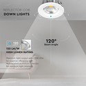 Outlet: V-Tac 10W LED indbygningsspot - Hul: Ø12 cm, Mål: Ø13.5 cm, 230V