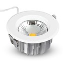 Restsalg: V-Tac 10W LED indbygningsspot - Hul: Ø12 cm, Mål: Ø13.5 cm, 230V