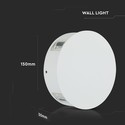 Outlet: V-Tac 4W LED hvid væglampe - Rund, IP65 udendørs, 230V, inkl. lyskilde