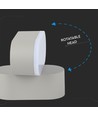 6W LED væglampe - IP65 udendørs, Oval, grå, roterbar 350 grader, inkl. lyskilde