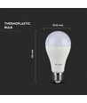E27 15W LED pære - A65, Samsung LED chip
