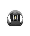 5W LED væglampe - IP65 udendørs, rund, sort, justerbar spredning, inkl. lyskilde