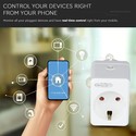 V-Tac Smart Home Wifi stikkontakt - Virker med Google Home, Alexa og smartphones, med USB udtag, 230V